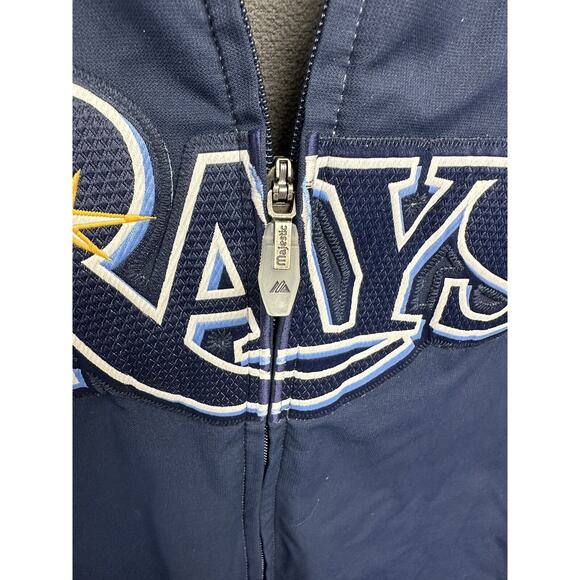 MLB Authentic Majestic Tampa Bay Jacket‎ Size Small Full Zip Therma Base Lined - Picture 6 of 14